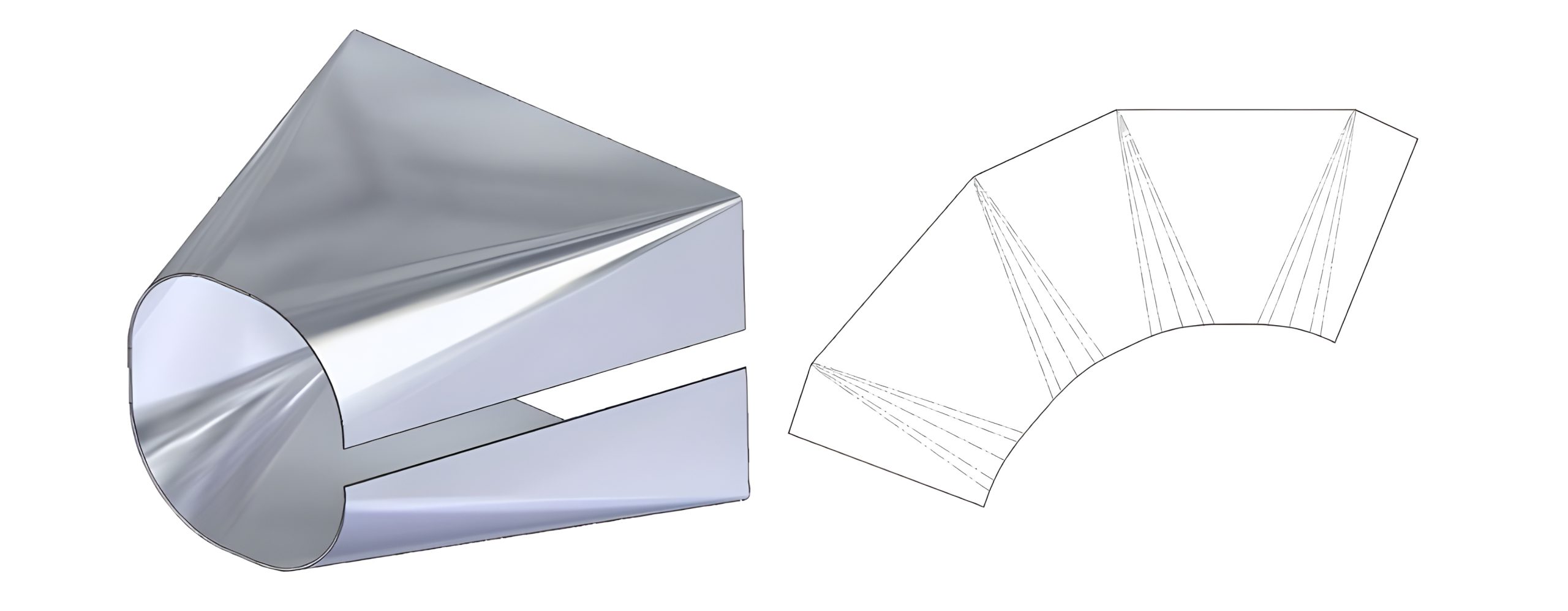 SHEET METAL 1 engineered steel work with diagram of how it was achieved